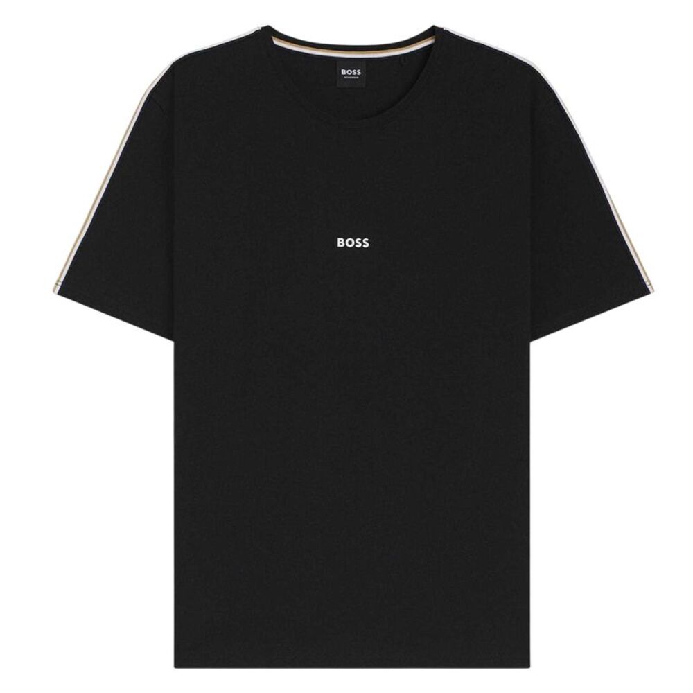 Boss Mens Logo Polycotton Regular T-Shirt / Black